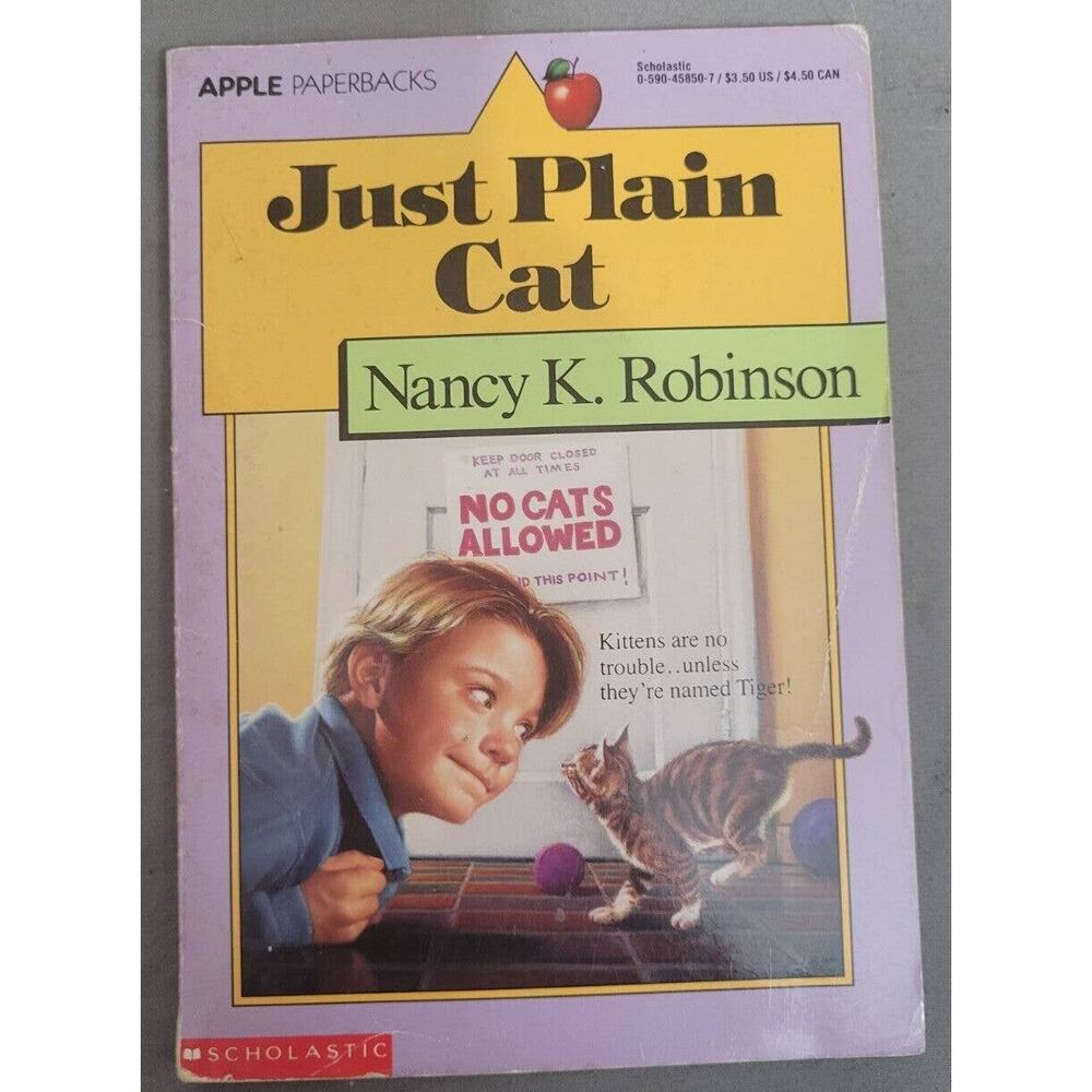 Just Plain Cat Nancy K. Robinson Book Paperback